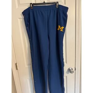 Retro University of Michigan Snap Off Track Sweatpants Sz: XL